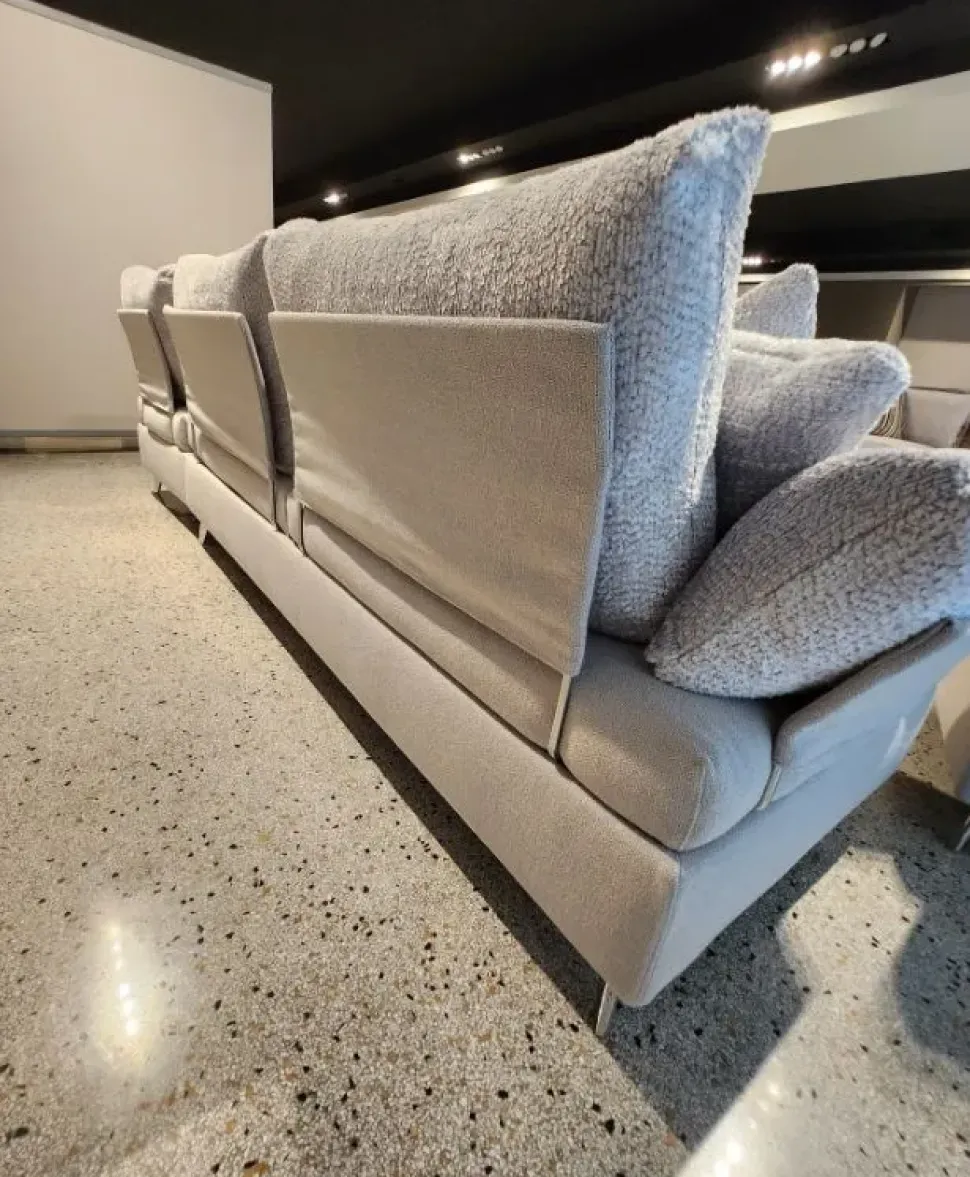 Con penisola Md work Divano pronta consegna in fibralatex PREZZI OUTLET sconto 40%