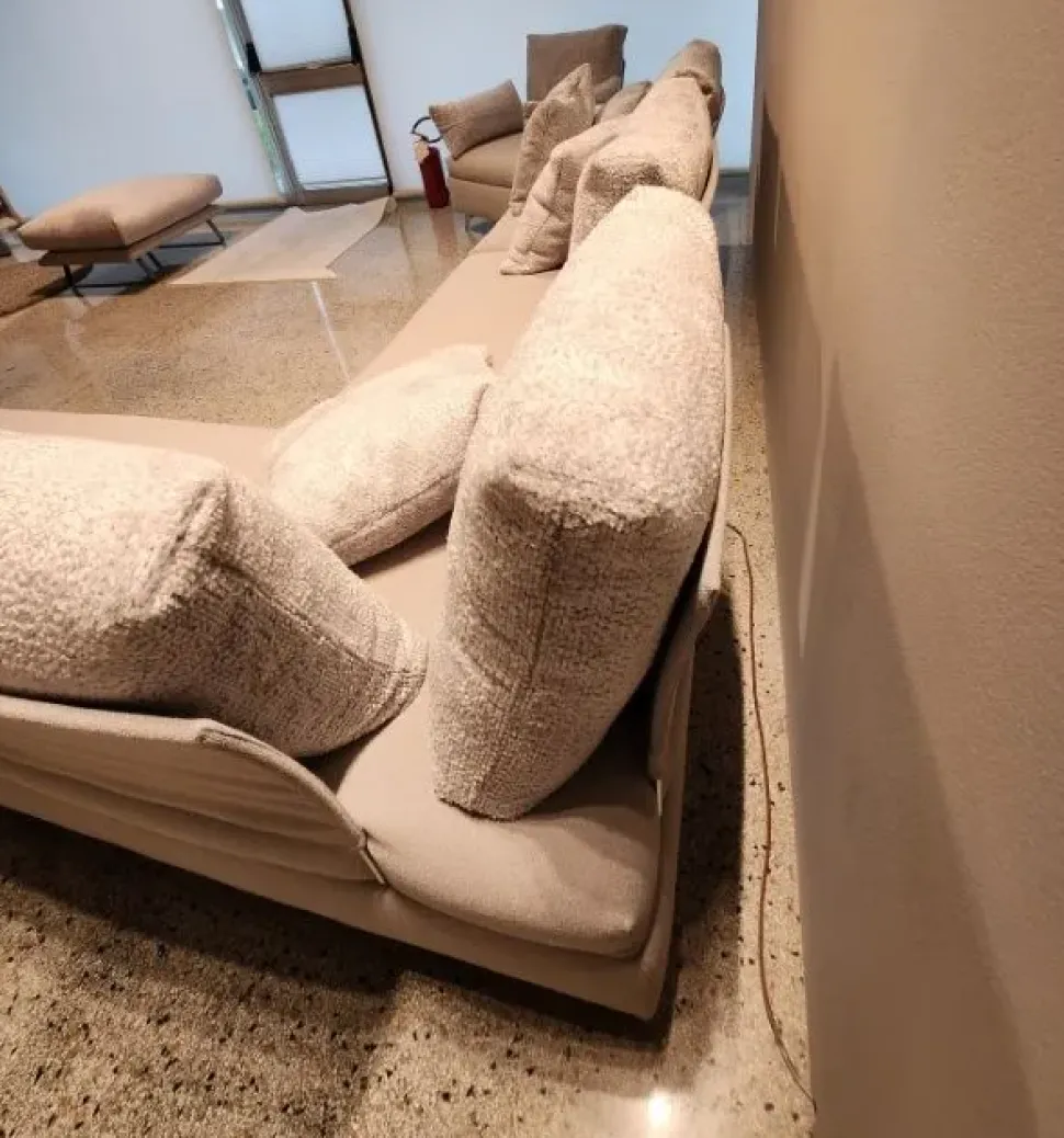 Con penisola Md work Divano pronta consegna in fibralatex PREZZI OUTLET sconto 40%