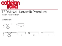 Consolle modello Terminal keramik premium Cattelan italia scontata del 30%