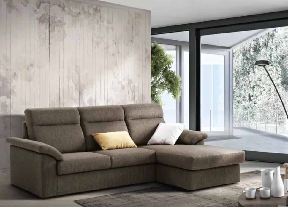 Divani letto con penisola Leo Biel in Offerta Outlet