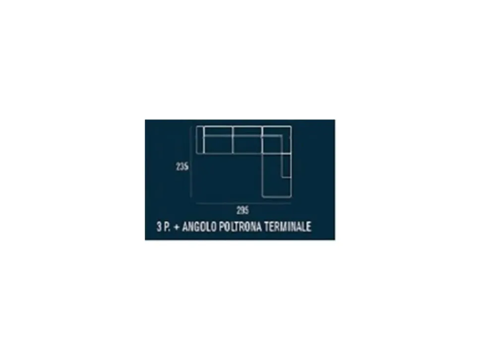 Divano angolare Aurora Tancredi a PREZZO OUTLET scontato del 50%