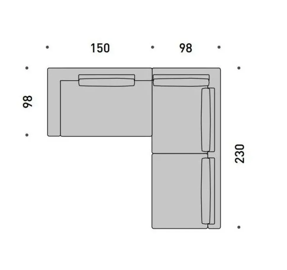 Divano angolare Nessy 3 Md work a prezzo scontato! Risparmia ora!