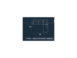 Divano angolare tessuto in poliuretano Tancredi a prezzo Outlet