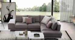 Divano angolare tessuto in misto piuma  Md work in Offerta Outlet