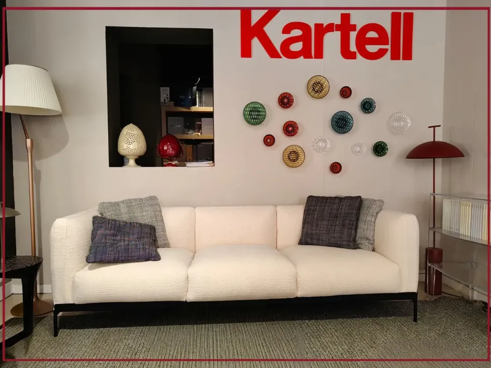 Divano Asia (cotone structure) in Tessuto non sfoderabile di Kartell scontato 43%