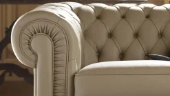 Divano classico pelle Alioth di Doimo salotti con sconto del - 30%