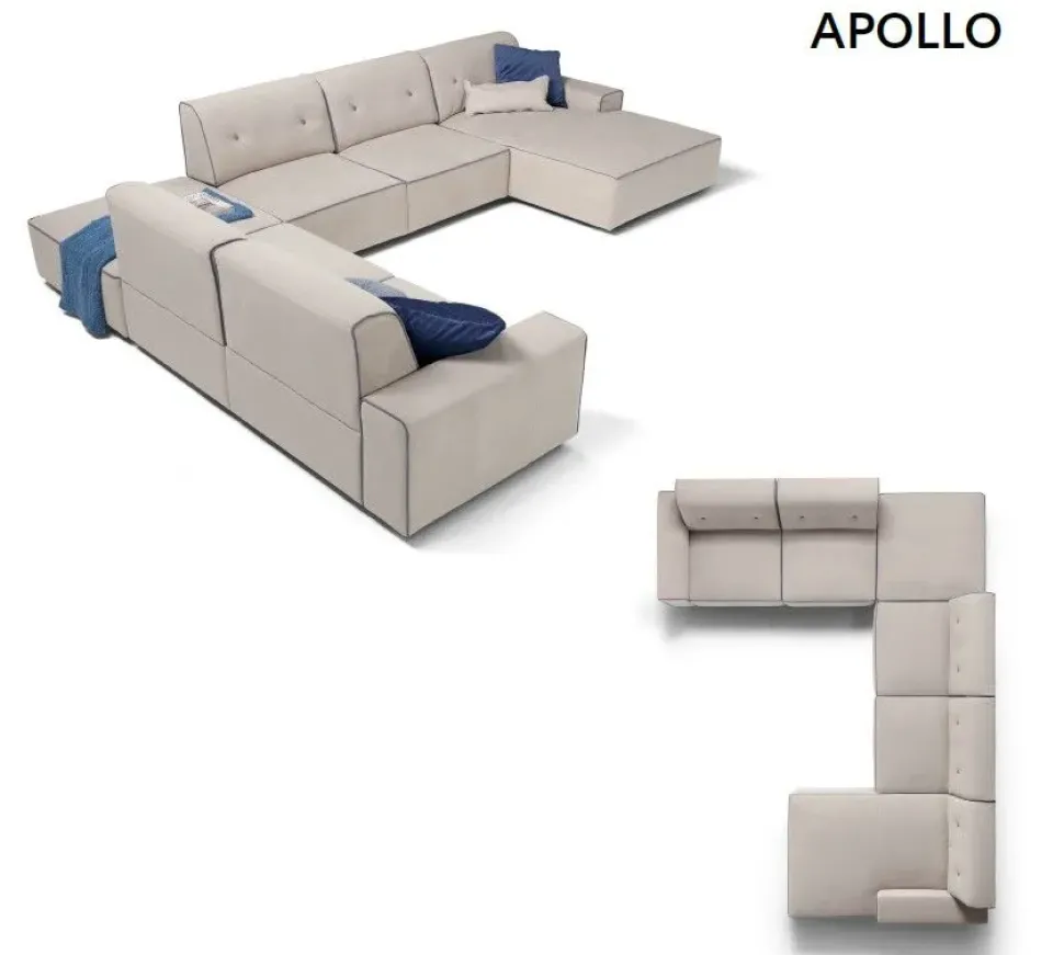 Divano con penisola Apollo di Sofangel a prezzo scontato