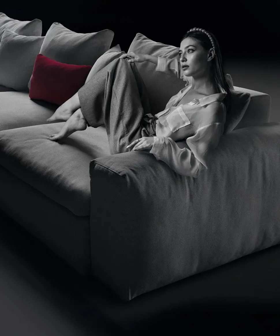 Divano Con penisola Brad * di Biba salotti a prezzo scontato