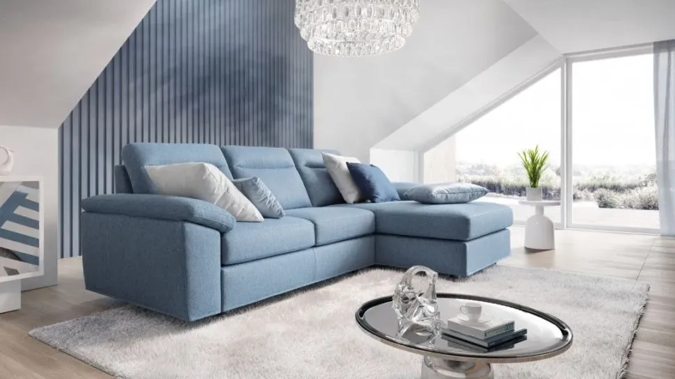 Divano con penisola Caligo Mottes selection a PREZZO OUTLET scontato del 40%