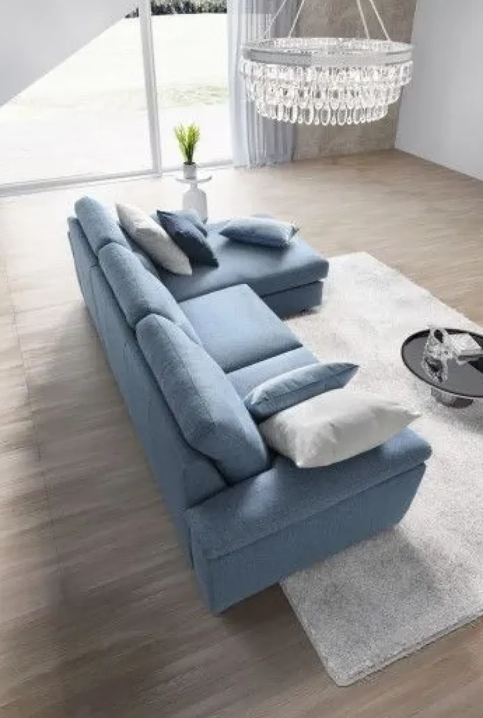 Divano con penisola Caligo Mottes selection a PREZZO OUTLET scontato del 40%