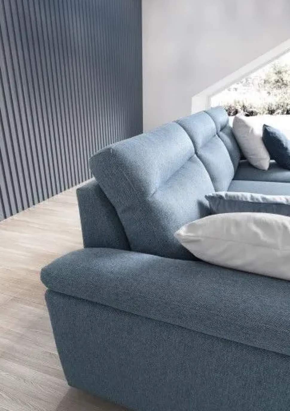 Divano con penisola Caligo Mottes selection a PREZZO OUTLET scontato del 40%