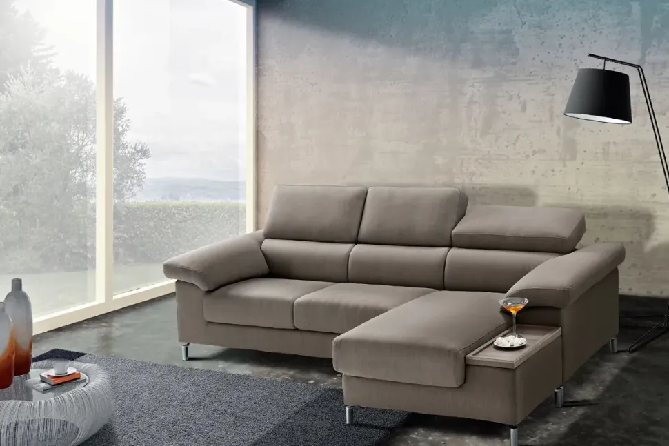 Divano con penisola Giulia Bi.el salotti a prezzi outlet