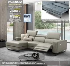 Divano con penisola in Pelle Sofangel a prezzo ribassato