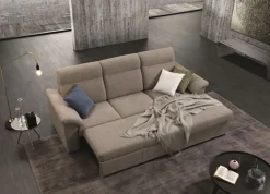 Divano con penisola in stile Moderno Con seduta estraibile con forte sconto