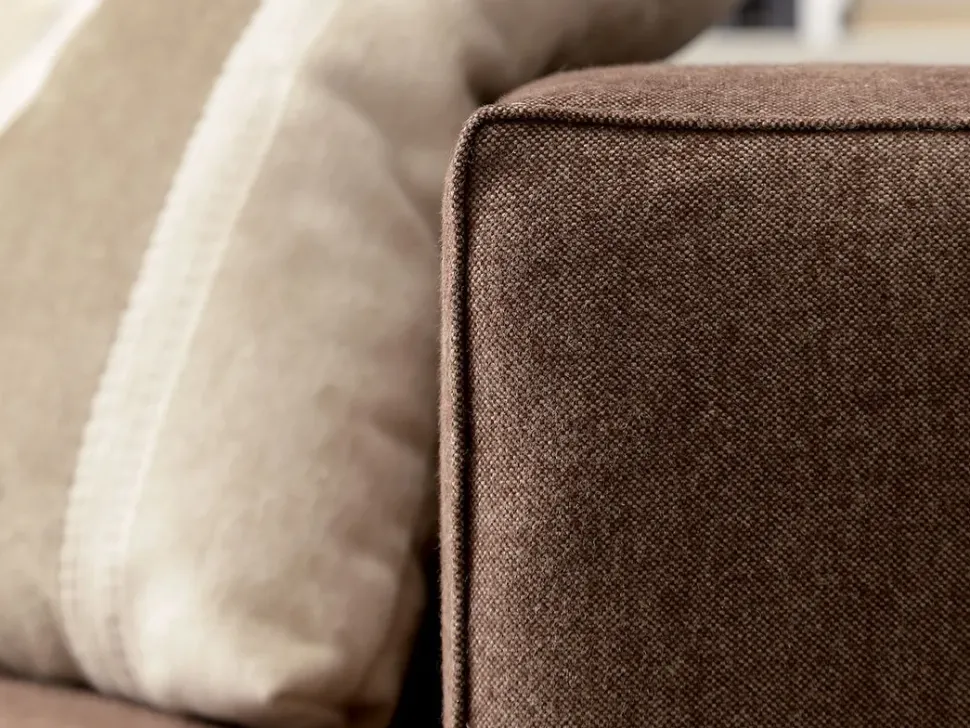 Divano con penisola in Tessuto Smeraldo Crippa divani&letti