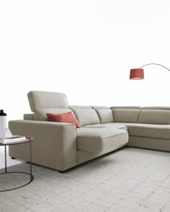 Divano con penisola in Tessuto Robert Le comfort