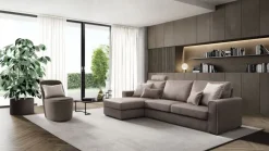 Divano con penisola in Tessuto Icaro Le comfort