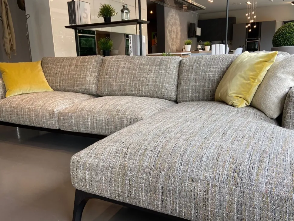 Divano con penisola in Tessuto Bodema a prezzo scontato