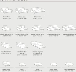 Divano con penisola in Tessuto Samoa a prezzo scontato