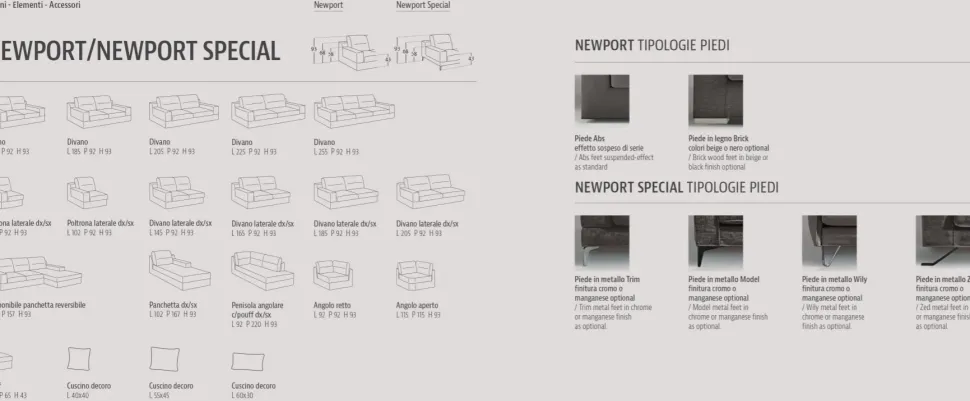 Divano con penisola Newport special Samoa OFFERTA OUTLET