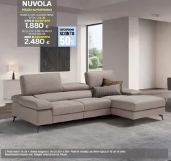 Divano con penisola Nuvola Sofangel: con uno SCONTO ESCLUSIVO del 50%