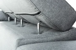 Divano con penisola Poggia piedi e poggia testa con penisola contenitore Md work in Tessuto a 1950€