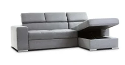 Divano con penisola Poggia piedi e poggia testa con penisola contenitore Md work in Tessuto a 1950€