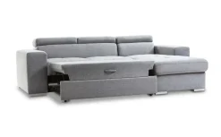 Divano con penisola Poggia piedi e poggia testa con penisola contenitore Md work in Tessuto a 1950€