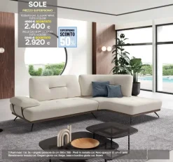 Divano con penisola Sofangel Sole PREZZI OUTLET sconto 50%