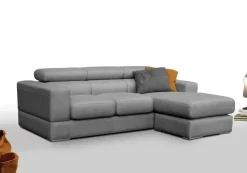 Divano con penisola tessuto in poliuretano Salvetti a prezzo Outlet