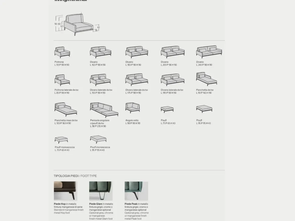 Divano da 5 posti modello Living di Samoa scontato