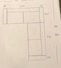 Divano da 5 posti modello Urban di Ditre italia scontato