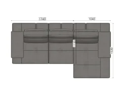 Divano da 4 posti modello Toby wing di Calia scontato