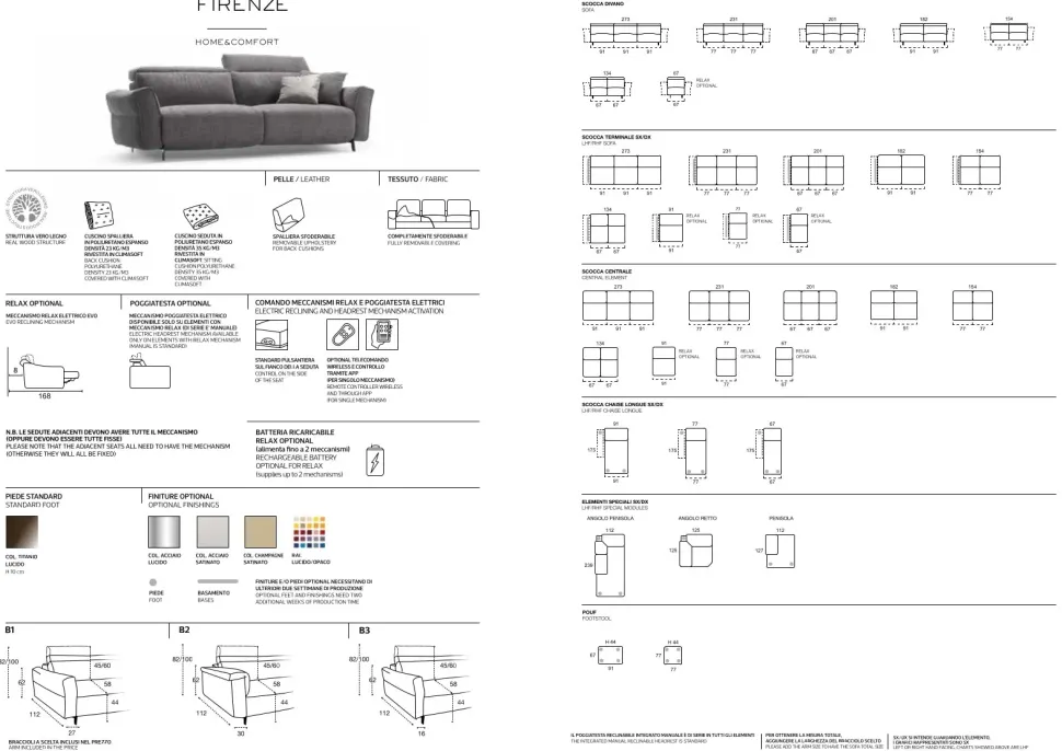 Divano design tessuto Firenze di Rosini con sconto del - 30%