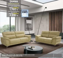 Divano Diana Sofangel a PREZZO OUTLET scontato del 50%