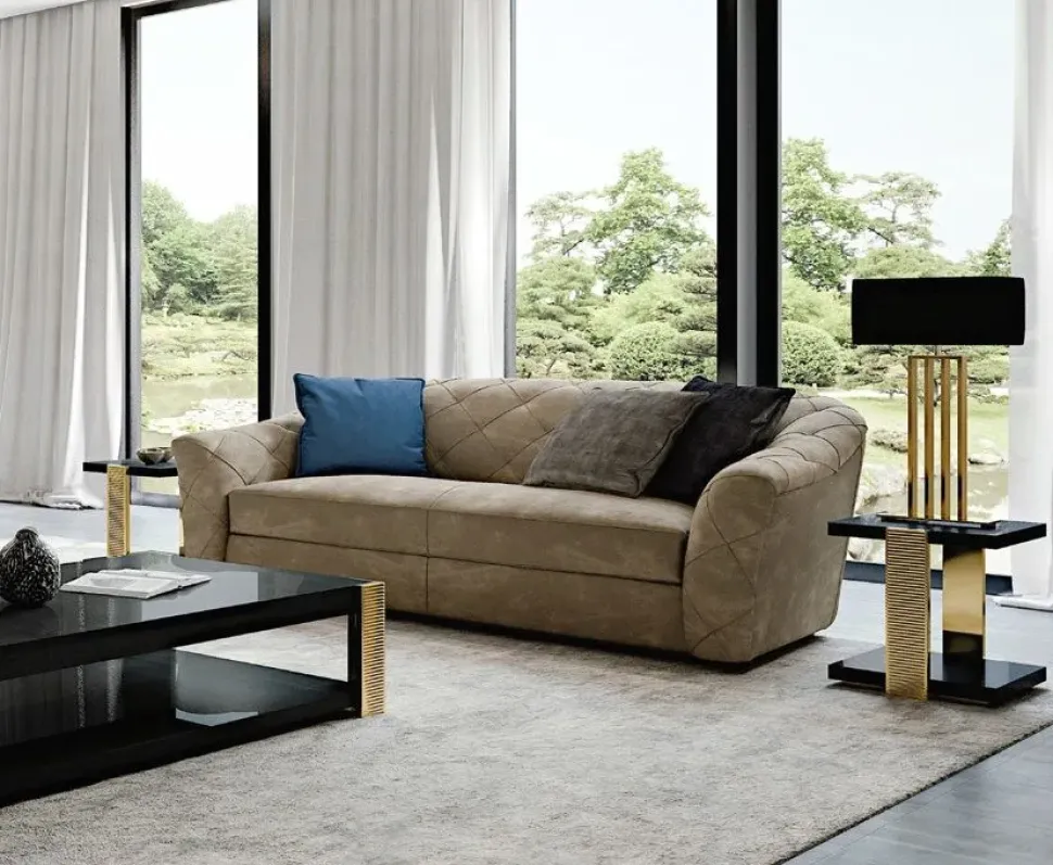 Divano Divano nabuk alta qualità Md work in Offerta Outlet