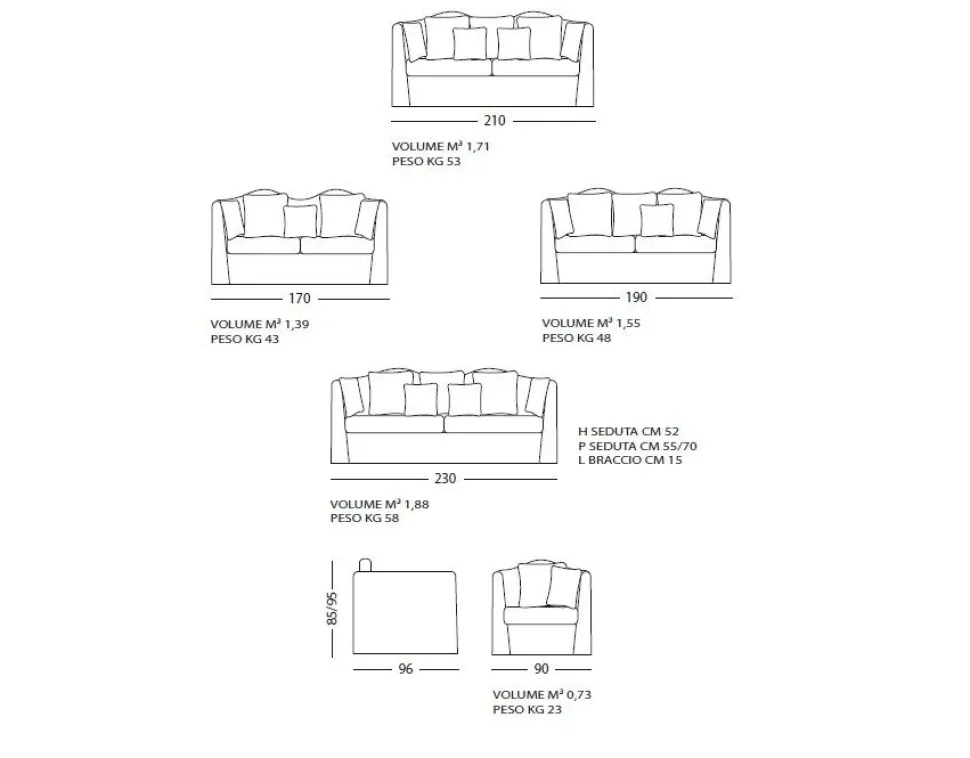 Divano Divano piuma fine serie Md work ad un prezzo imperdibile