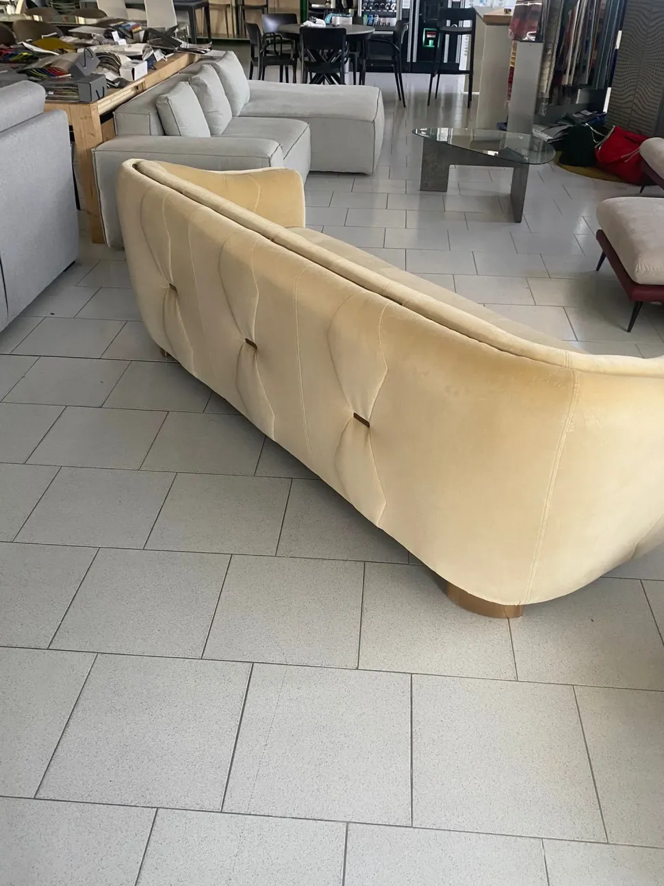 Divano Divano pronta consegna luxury acciaio velluto Md work in Offerta Outlet