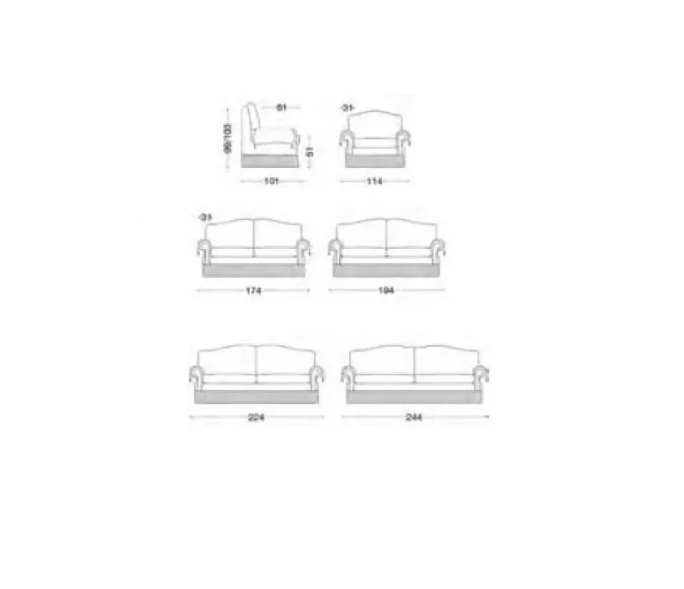 Divano Divano sanremo luxury tessuto Md work a prezzo scontato