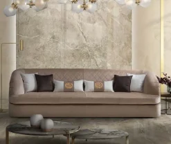 Divano Divano velluto acciaio in Tessuto Md work a prezzo scontato