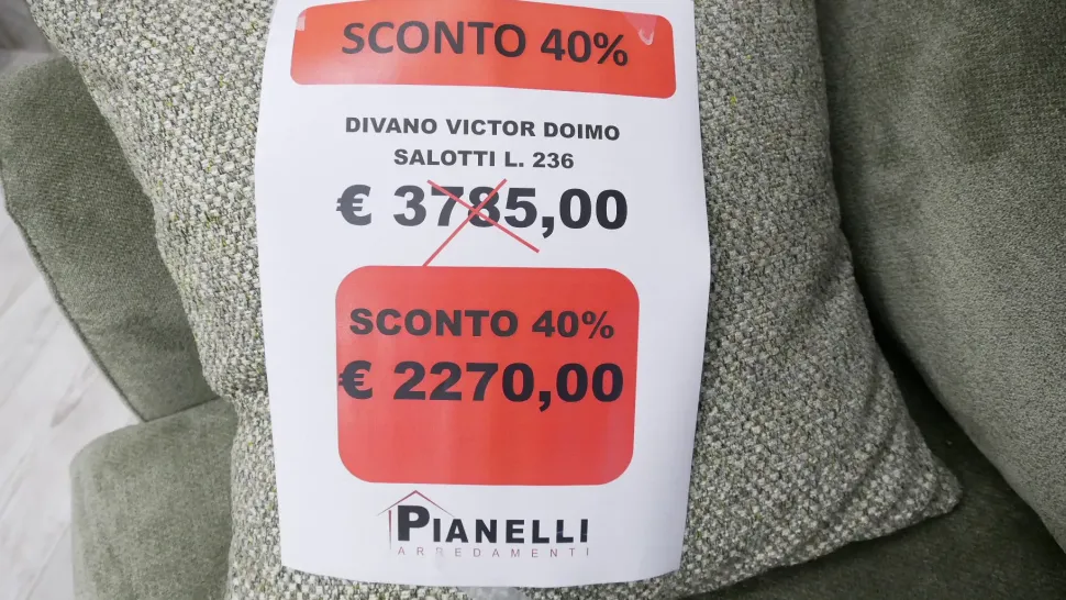 Divano Doimo salotti Victor PREZZI OUTLET sconto 40%