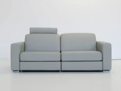 Divano Dynamic rcl sx 210 cm pelle in poliuretano  Doimo salotti in Offerta Outlet