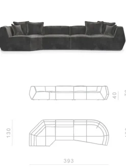 Divano in Pelle Mod. davide infa Md work