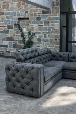 DIVANO IN PELLE NABUK LUSSO