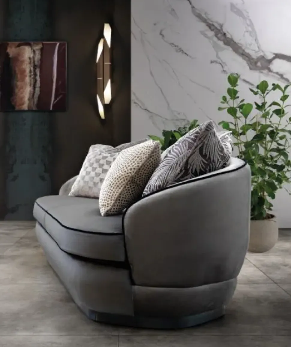 Divano in Tessuto Divano velluto e acciaio Md work