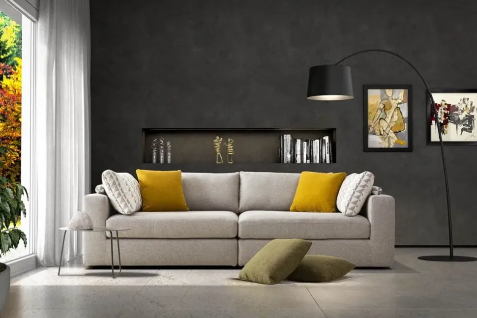 Divano in Tessuto Divano piuma mod sacile Md work