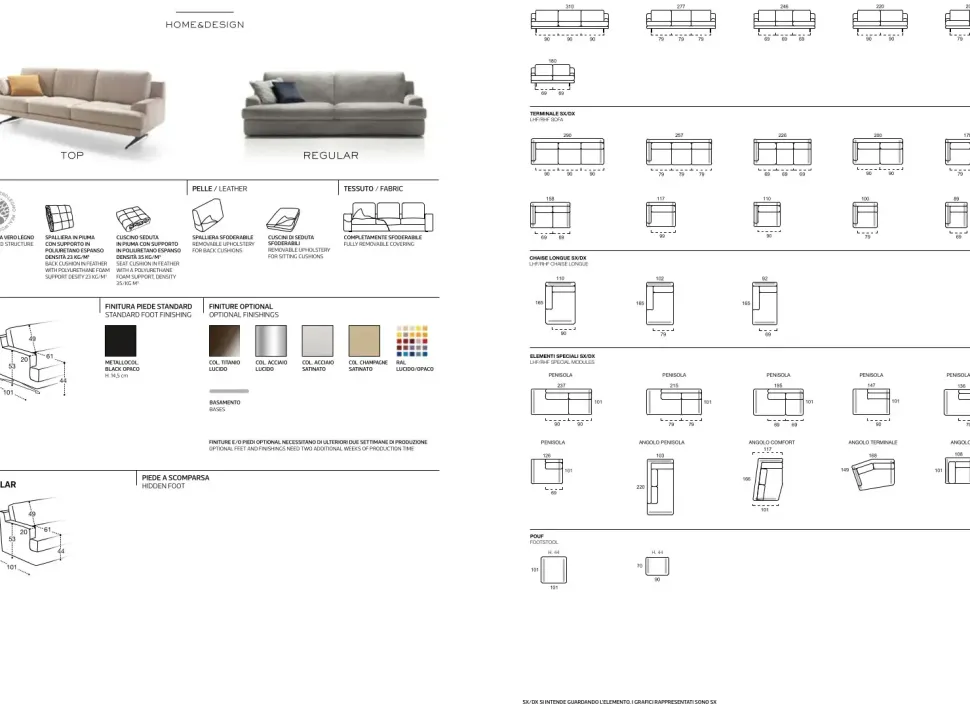 Divano in Tessuto stile design modello Oxford scontato - 30%