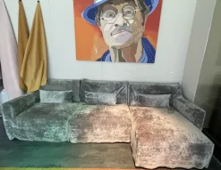 Divano in Tessuto stile design modello Divano ciniglia scontato - 65%