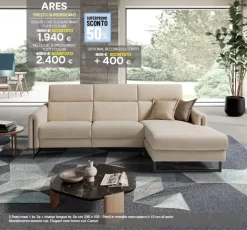 Divano in Tessuto stile moderno modello Ares scontato - 50%