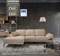 Divano in Tessuto stile moderno modello Vanessa scontato - 50%
